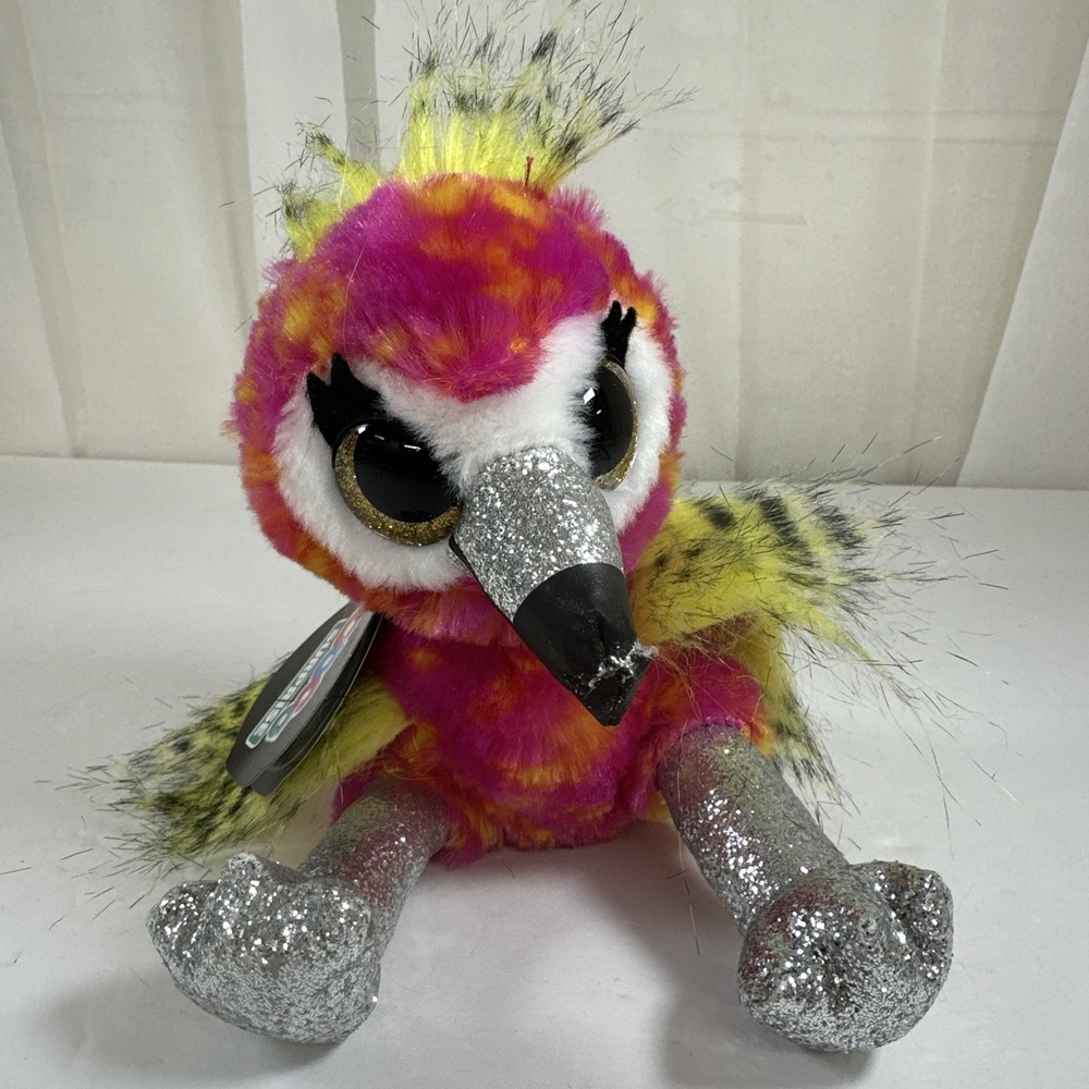 Zuru Coco Surprise Plush Neon Fliss Flamingo Bird Stuffed Animal‎ W/ Tags